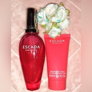 Escada Flor Del Sol 🌺 Lim. Ed. Eau de Toilette 1.6 Oz. (50 mL.) w/ Body Lotion